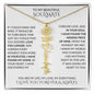 Beautiful Soulmate Birth Flower Name Necklace & Message Card