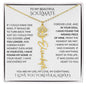 Beautiful Soulmate Birth Flower Name Necklace & Message Card