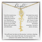 Personalized, Birth Flower Necklace Message Card, Daughter All My Love MBB084