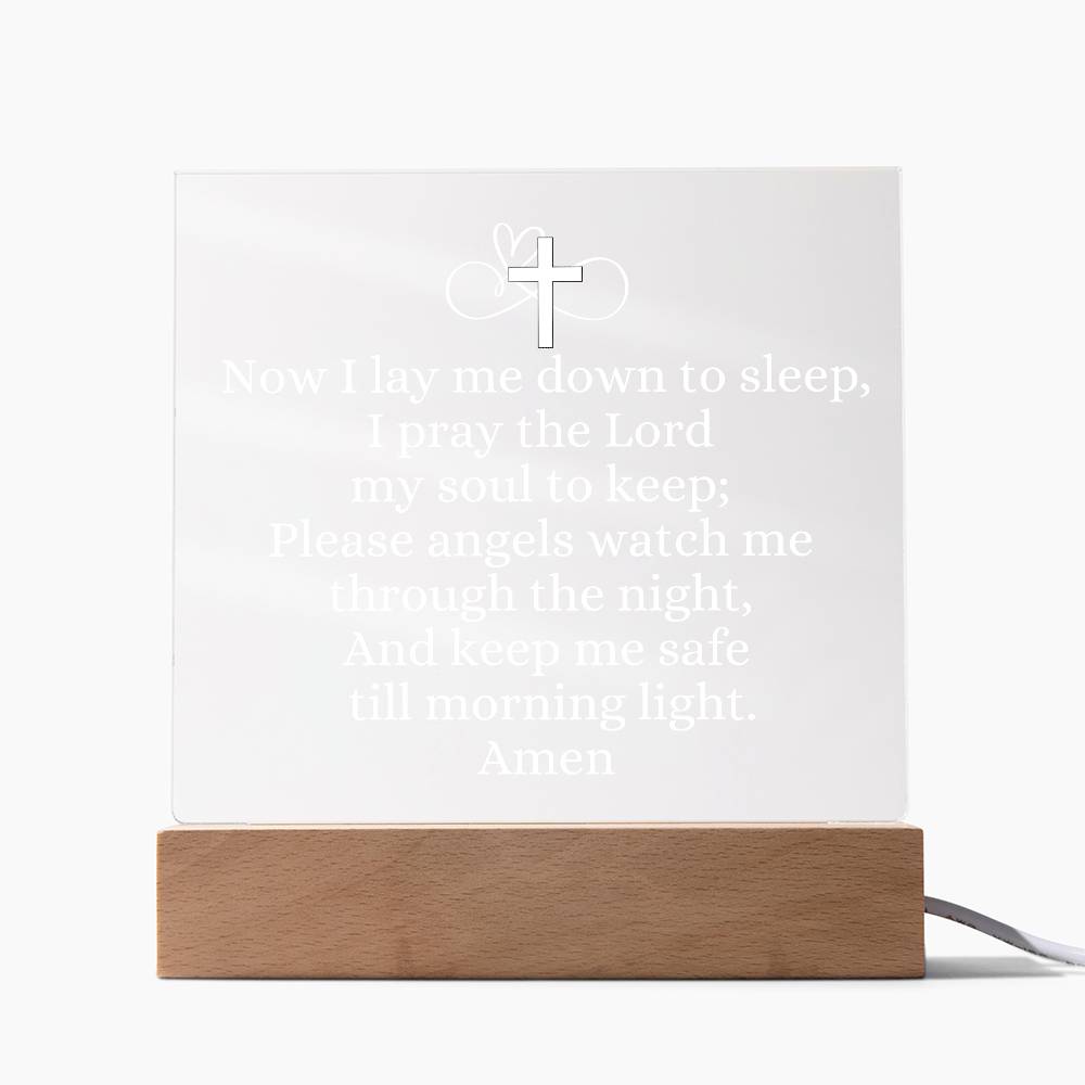 Now I lay Me Down To  Sleep Prayer, night light.
