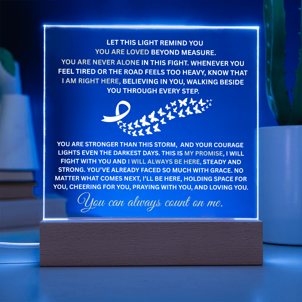 Let This Light Remind You, You Are Loved Beyond Measure Acrylic Nightlight Moticational Message.