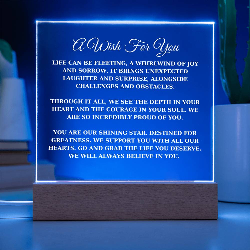 A Wish For You, Life Can Be Fleeting, We Will Always Believe In You