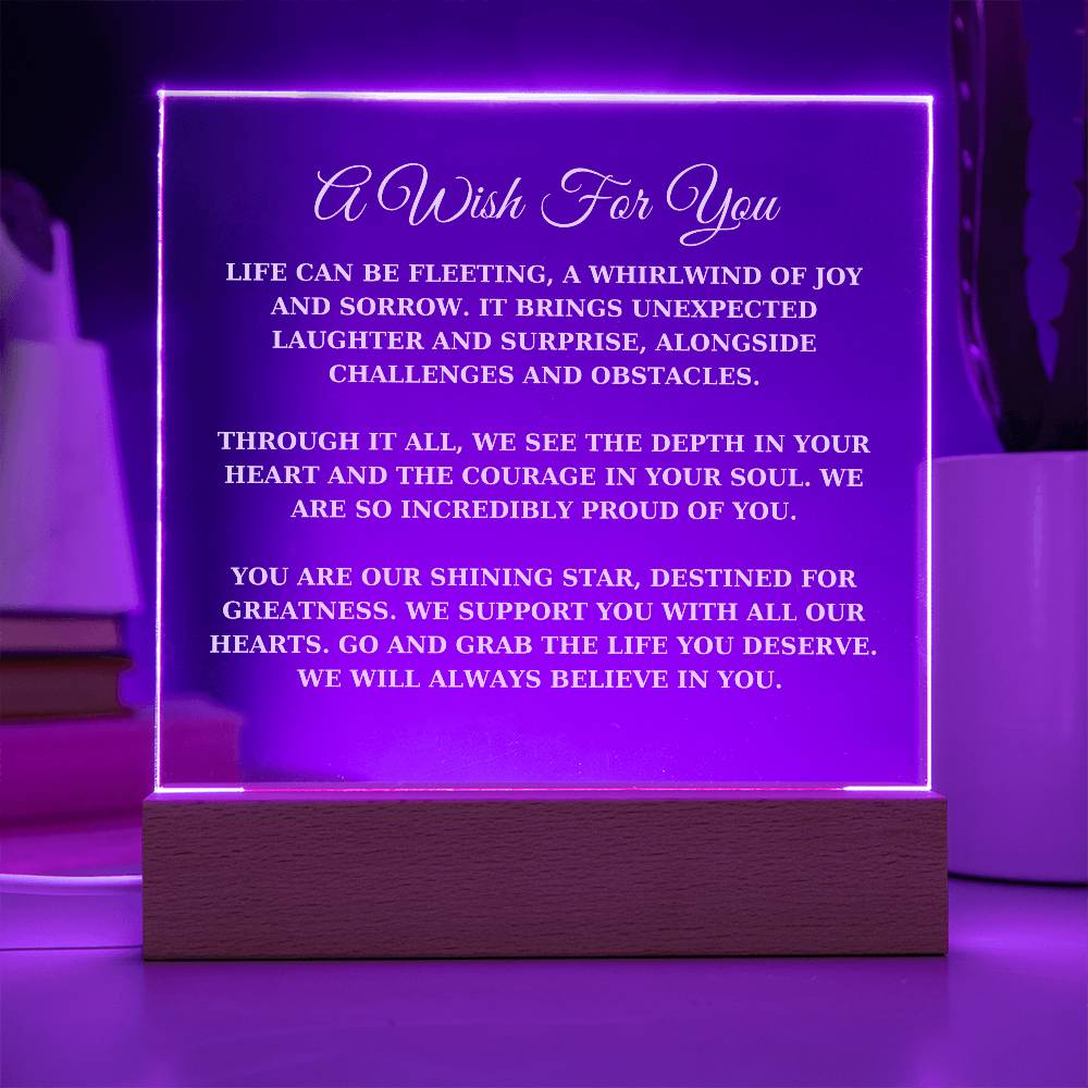 A Wish For You, Life Can Be Fleeting, We Will Always Believe In You