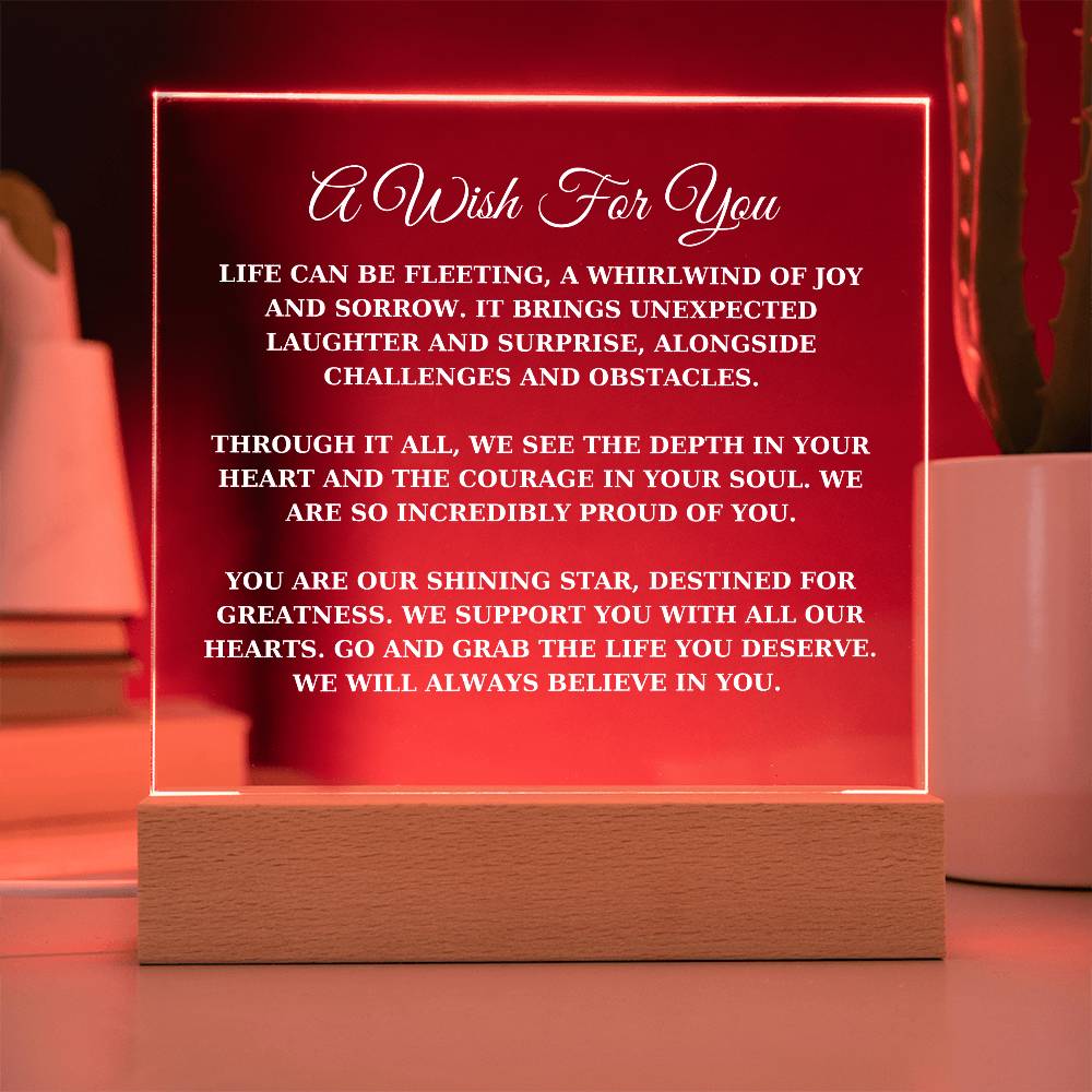 A Wish For You, Life Can Be Fleeting, We Will Always Believe In You