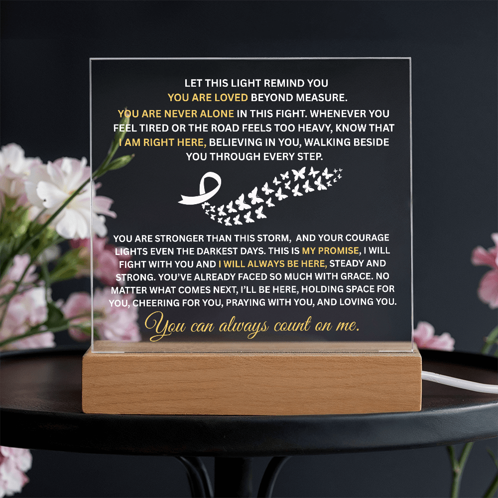 Let This Light Remind You, You Are Loved Beyond Measure Acrylic Nightlight Moticational Message.
