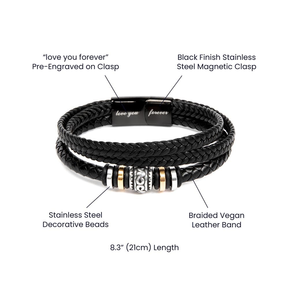Men's 'Love You Forever' Graduation Bracelet - The Perfect Graduation Gift For Son or Grandson