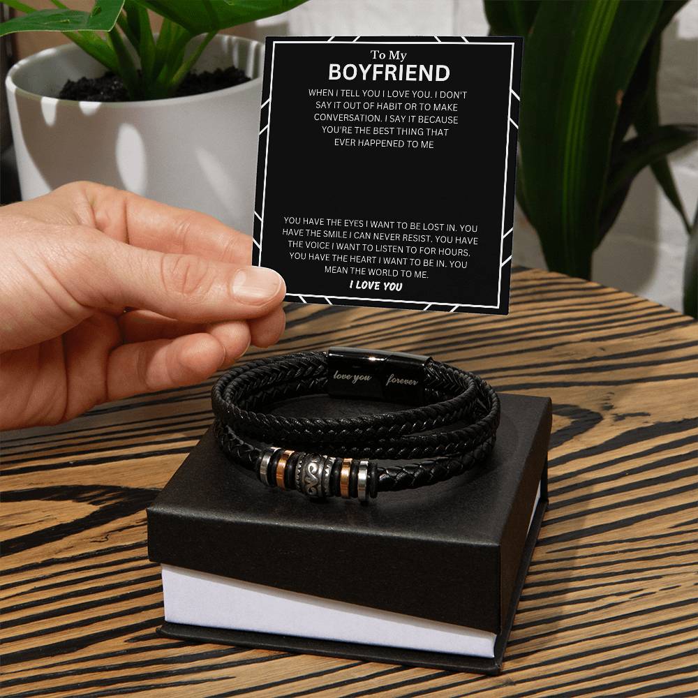 I Love You Forever, To My Boyfriend, I Love You Bracelet
