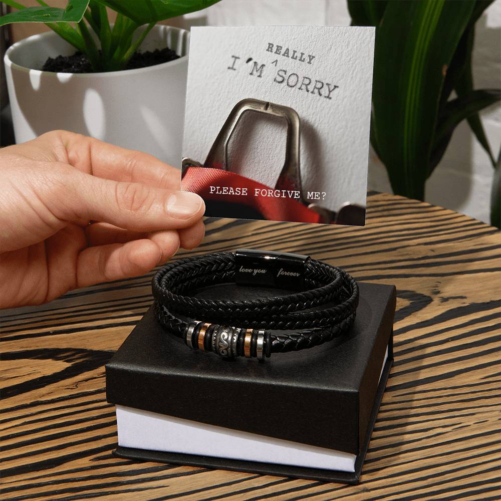 I'M  REALLY  Sorry - Please Forgive Me | For Him, I Love You Bracelet for Men