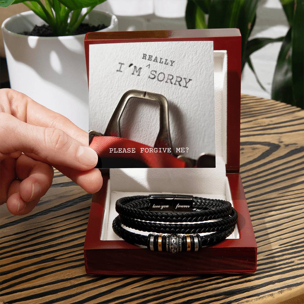 I'M  REALLY  Sorry - Please Forgive Me | For Him, I Love You Bracelet for Men