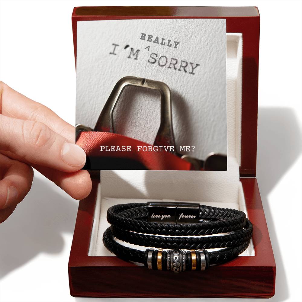 I'M  REALLY  Sorry - Please Forgive Me | For Him, I Love You Bracelet for Men