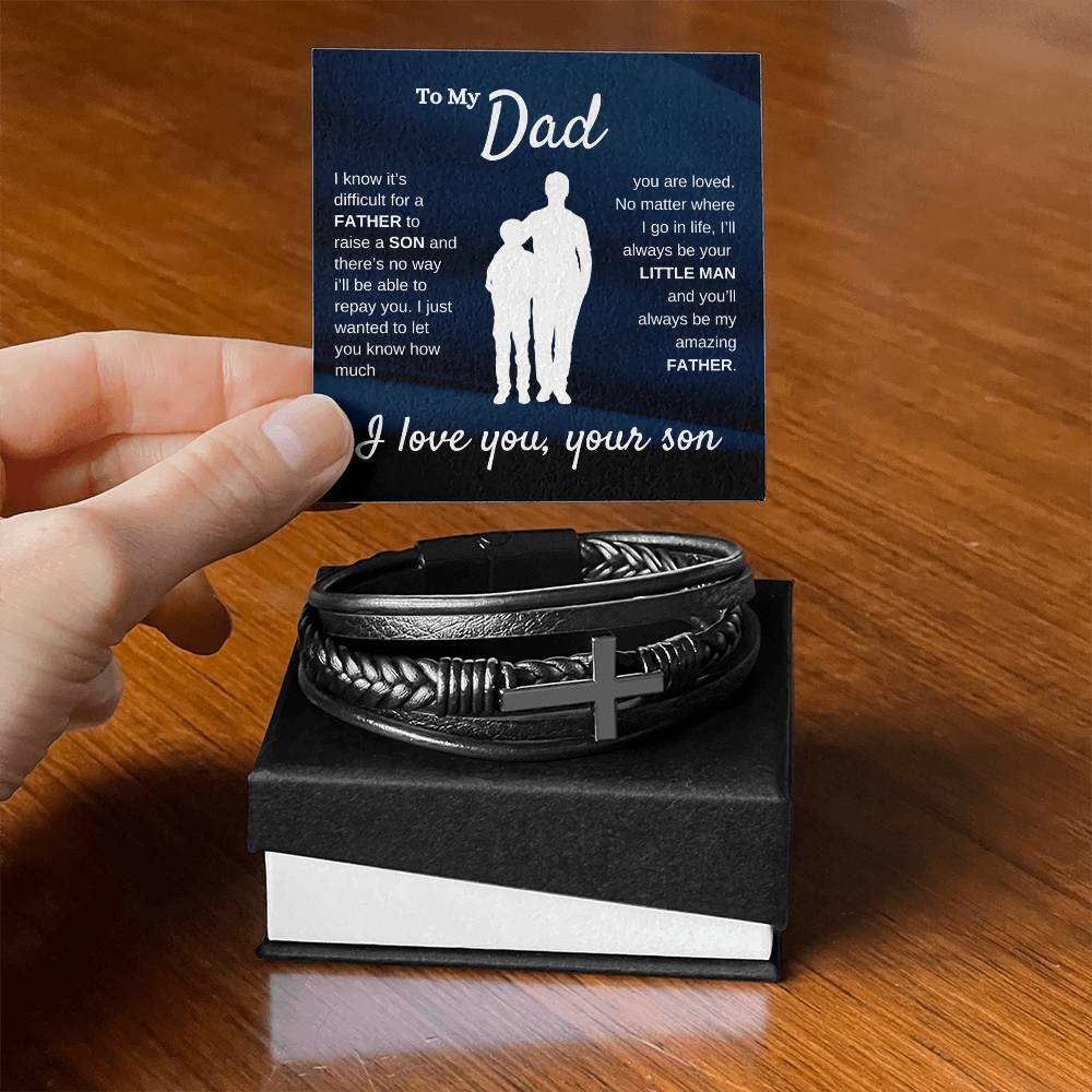 Leather Bracelet - To My Dad I Love You Gift