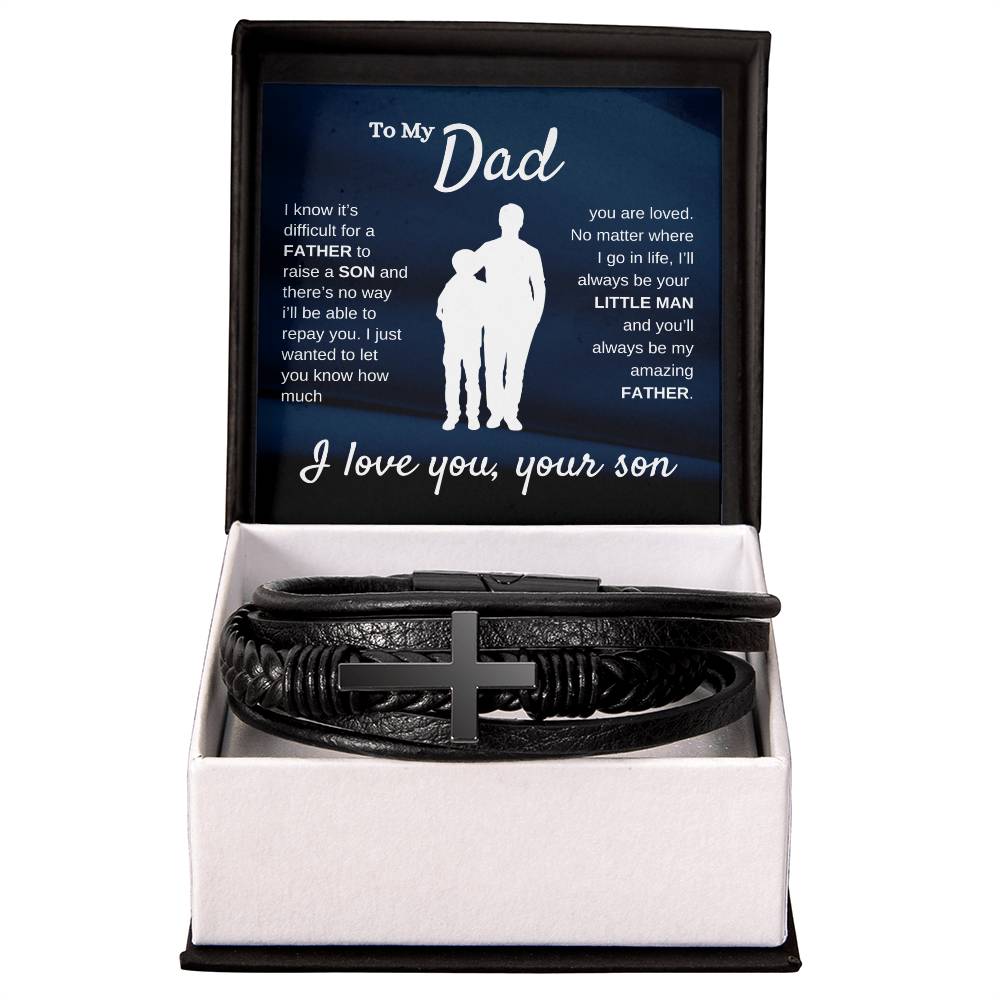 Leather Bracelet - To My Dad I Love You Gift