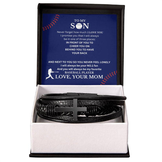 Baseball Son, Love Mom | Have faith - Someone always has your back!