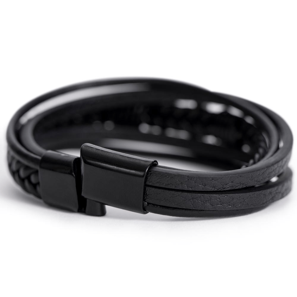 My Darling My Love - To My Man, I Knew I Needed You, Cross Leather Bracelet Gift