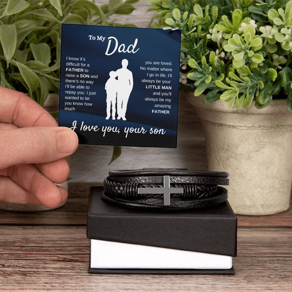 Leather Bracelet - To My Dad I Love You Gift