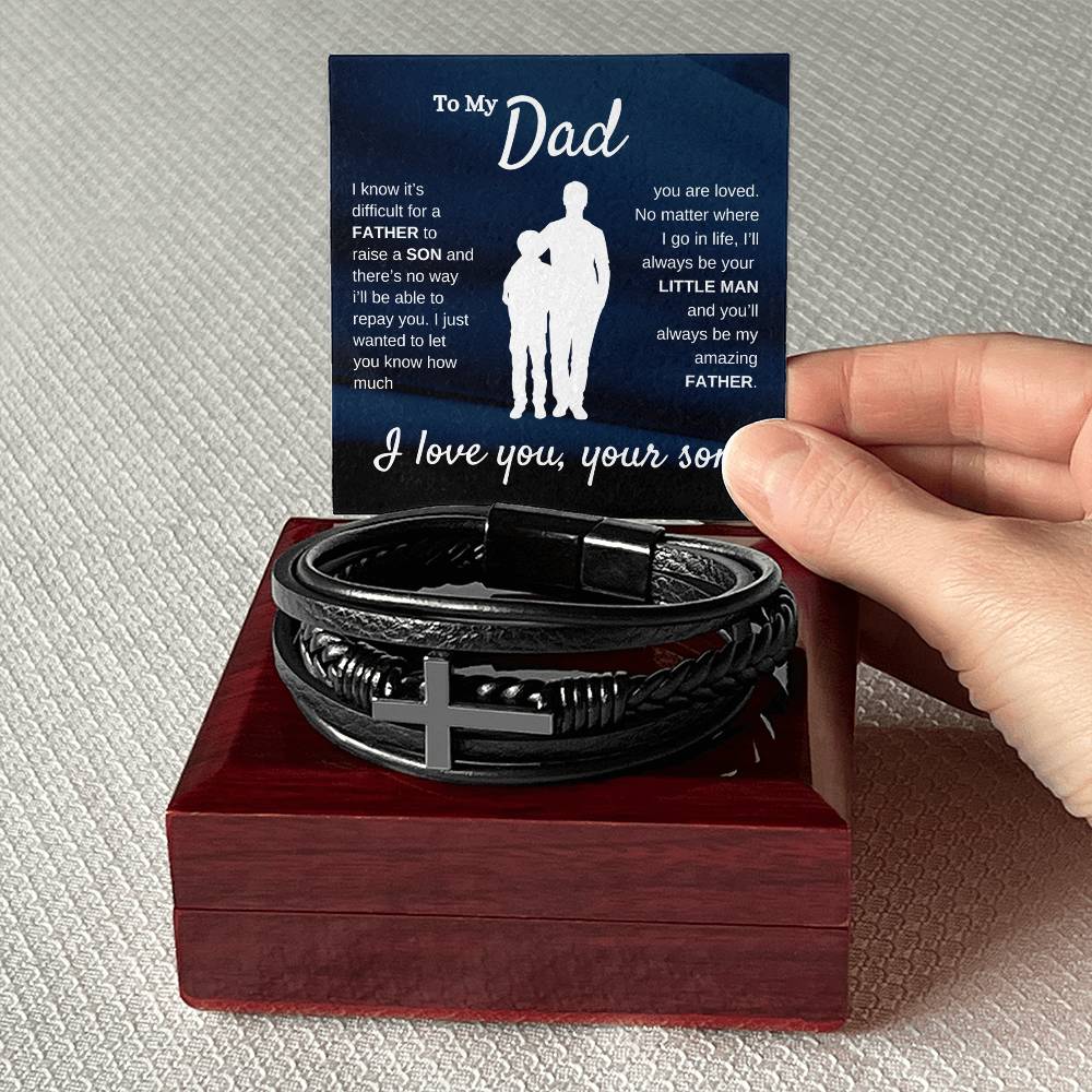 Leather Bracelet - To My Dad I Love You Gift