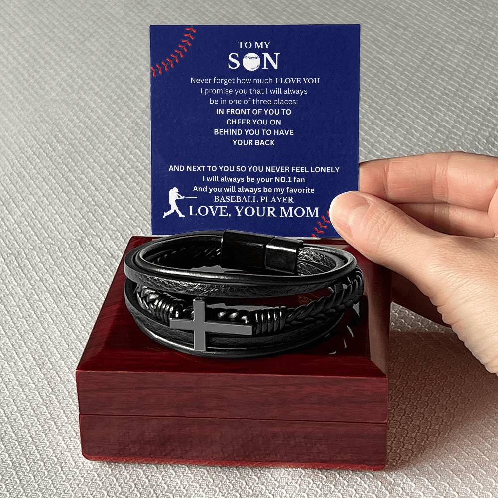 Baseball Son, Love Mom | Have faith - Someone always has your back!