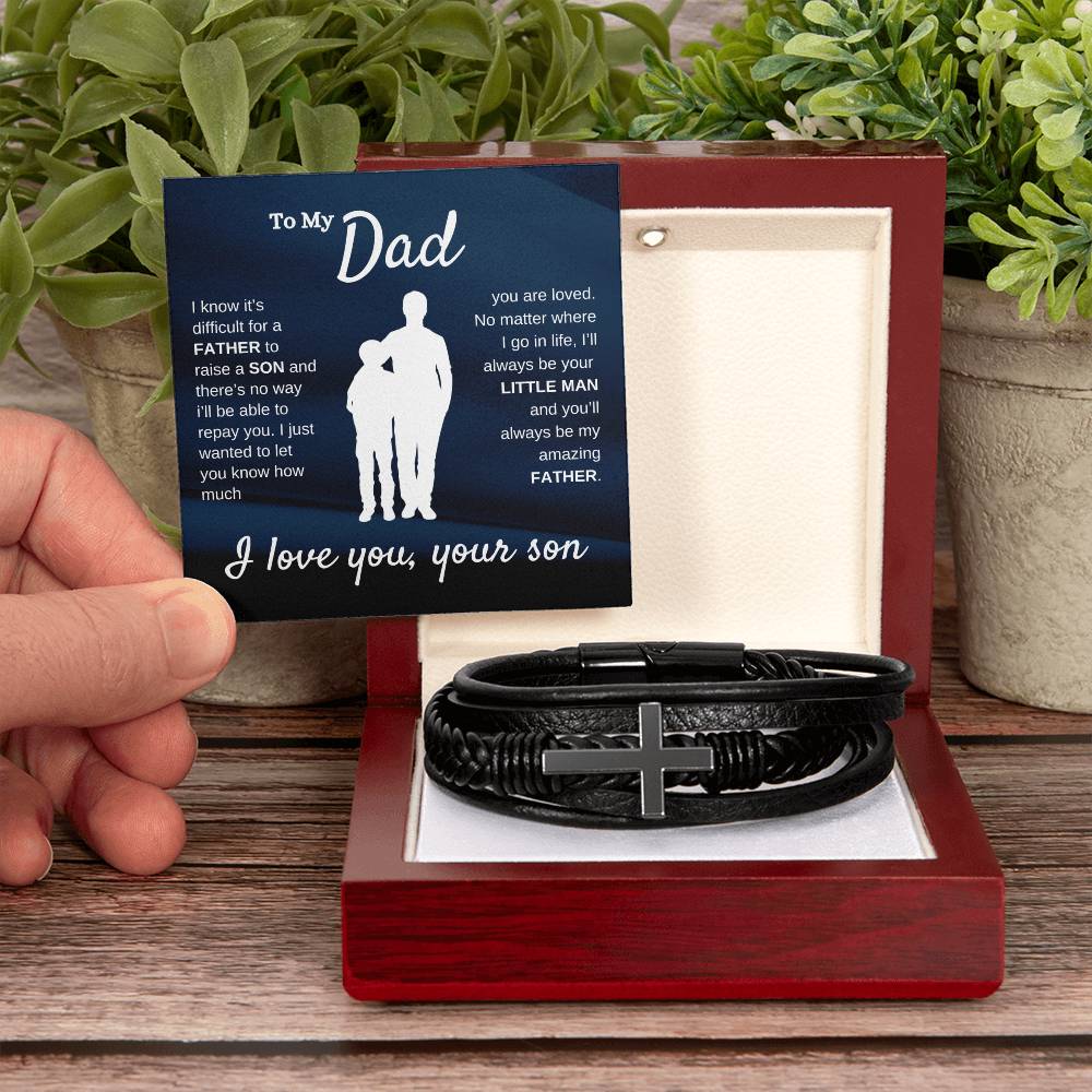 Leather Bracelet - To My Dad I Love You Gift