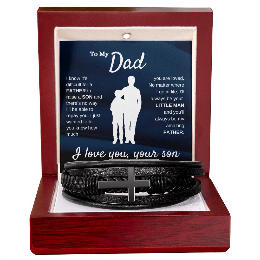 Leather Bracelet - To My Dad I Love You Gift