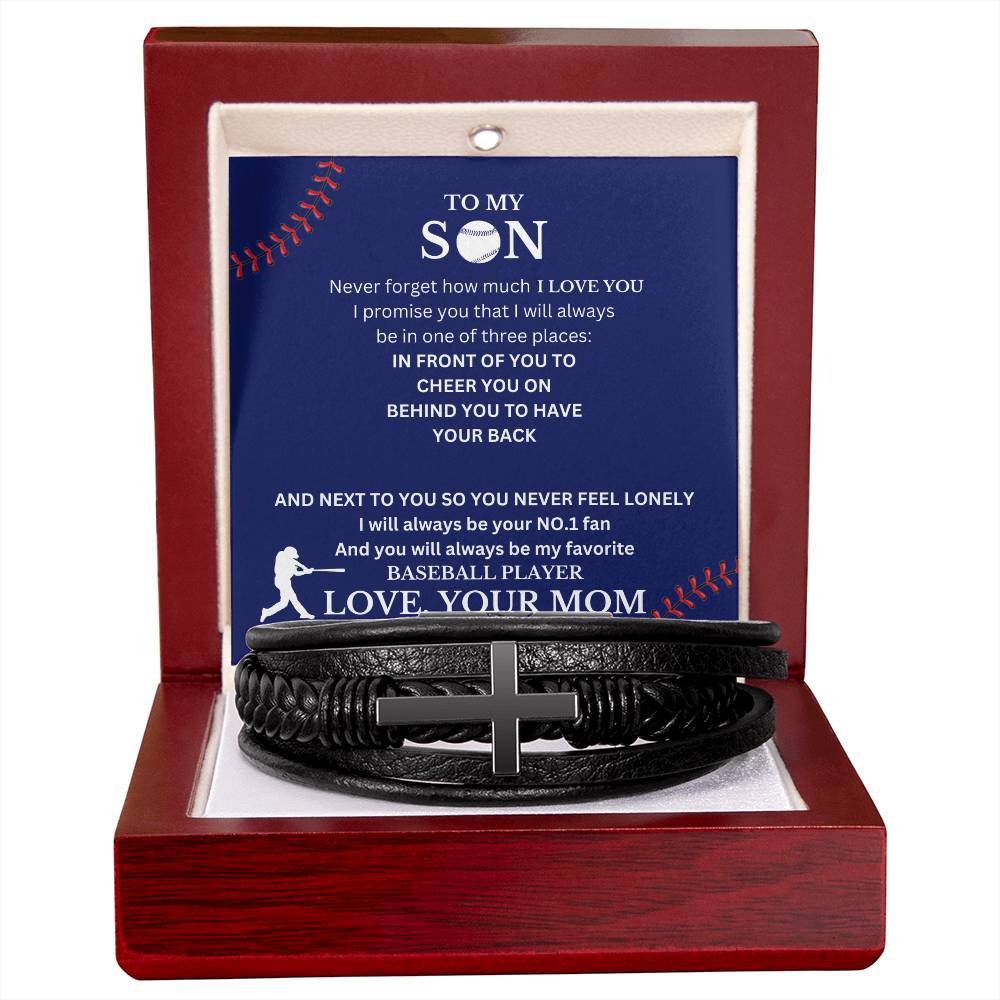 Baseball Son, Love Mom | Have faith - Someone always has your back!