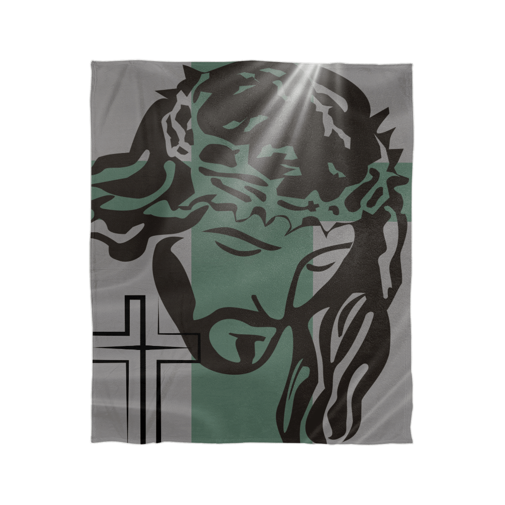 Jesus and the Cross Blanket, Show Your Faith and Strength in a Luxury Wrap