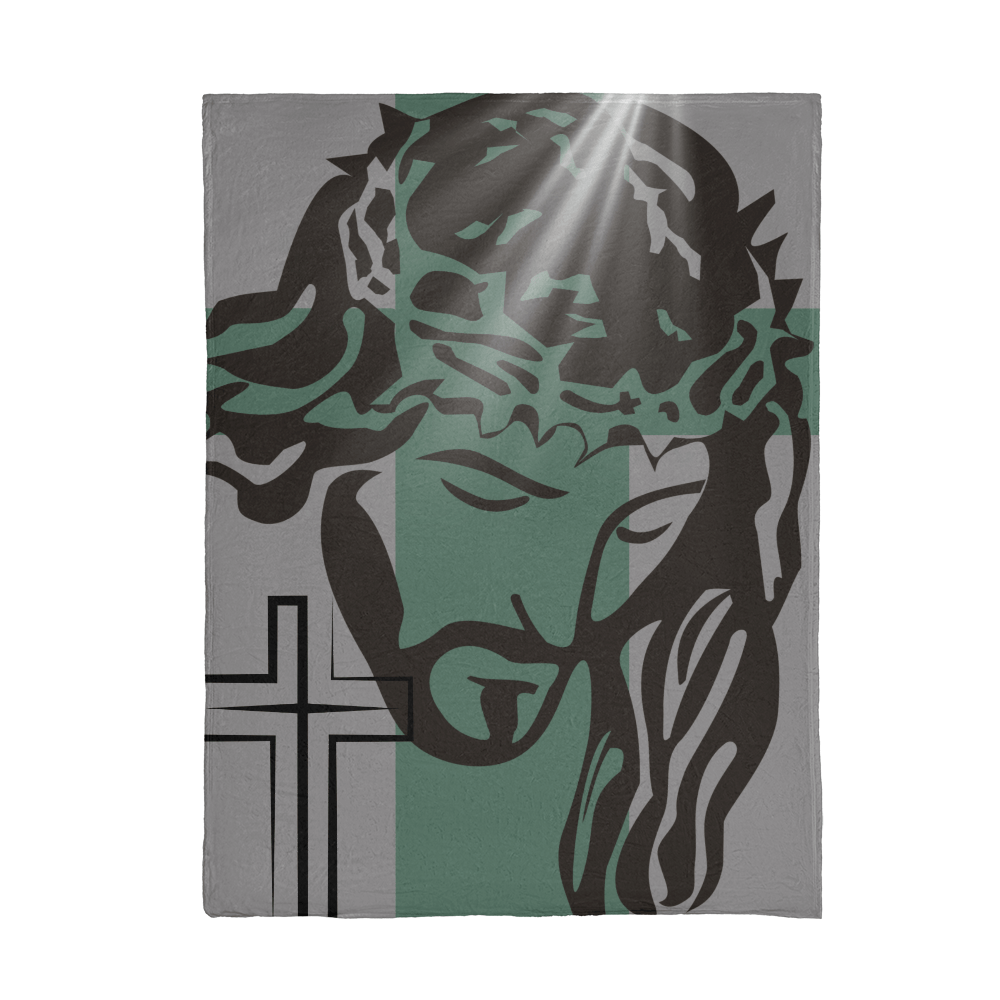 Jesus and the Cross Blanket, Show Your Faith and Strength in a Luxury Wrap