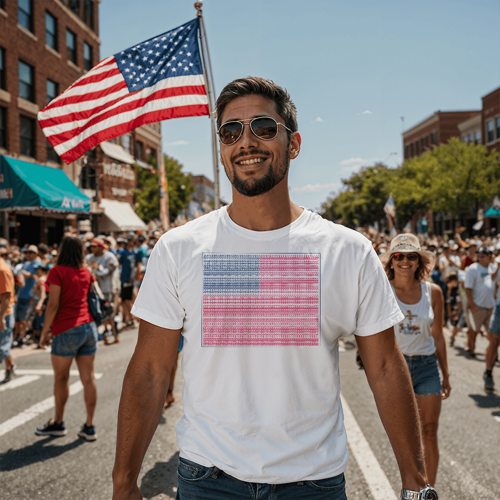 American grit, grind, and greatness  Tee. Celebrate the 250 Year birthday with this unique flag tshirt design.