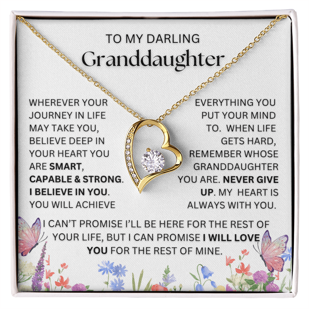 To My Darling Granddaughter – You Are Strong, You Are Loved (Butterfly Edition)