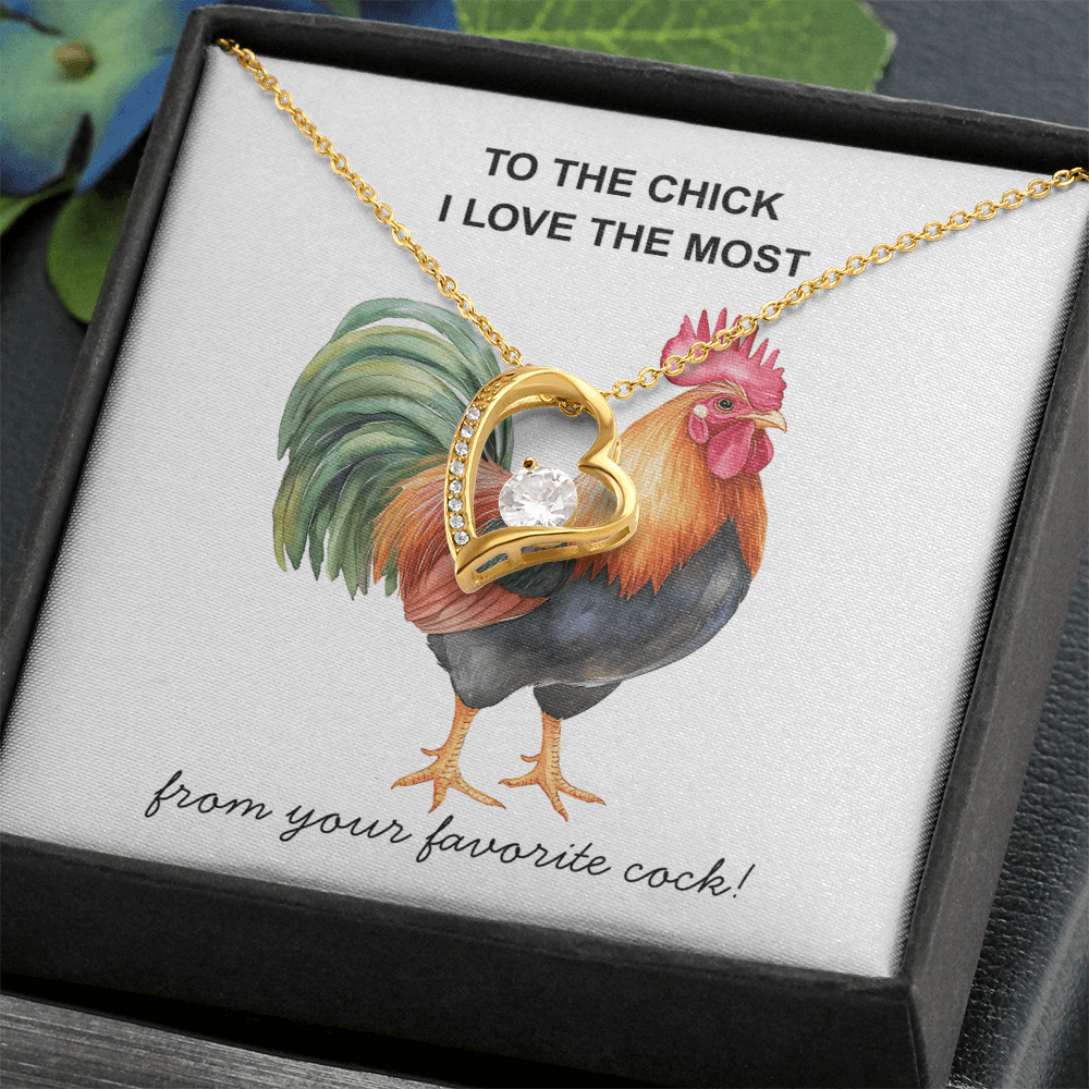 To The Chick I Love the Most ... Fun Necklace Gift for The One You Love