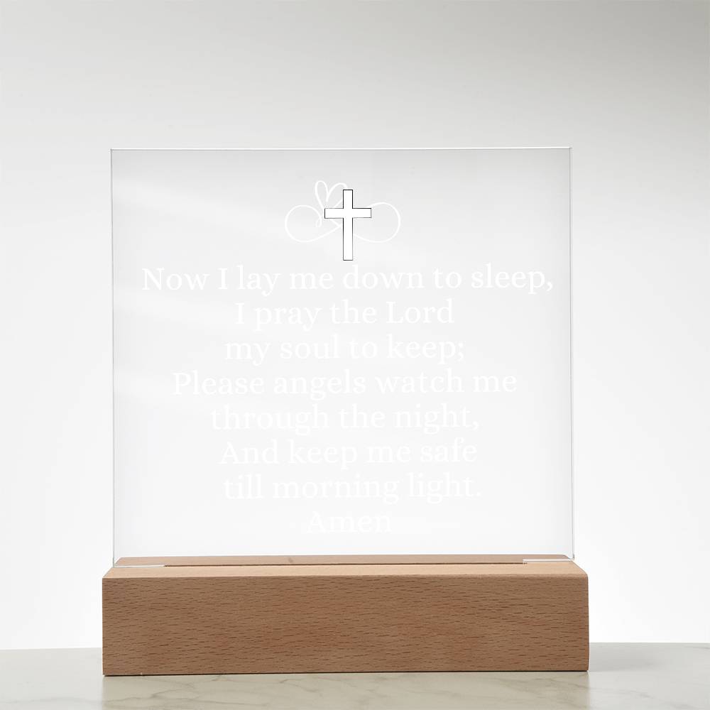 Now I lay Me Down To  Sleep Prayer, night light.