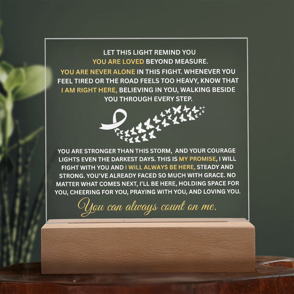 Let This Light Remind You, You Are Loved Beyond Measure Acrylic Nightlight Moticational Message.