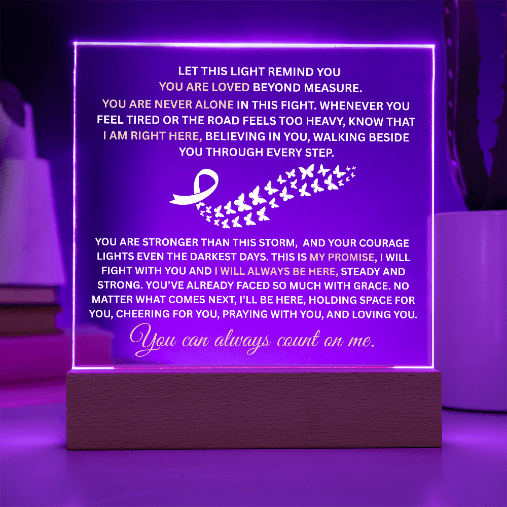 Let This Light Remind You, You Are Loved Beyond Measure Acrylic Nightlight Moticational Message.