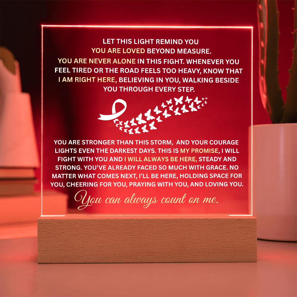 Let This Light Remind You, You Are Loved Beyond Measure Acrylic Nightlight Moticational Message.