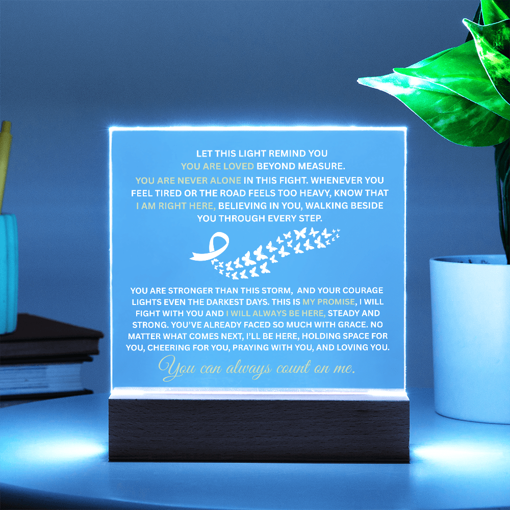 Let This Light Remind You, You Are Loved Beyond Measure Acrylic Nightlight Moticational Message.