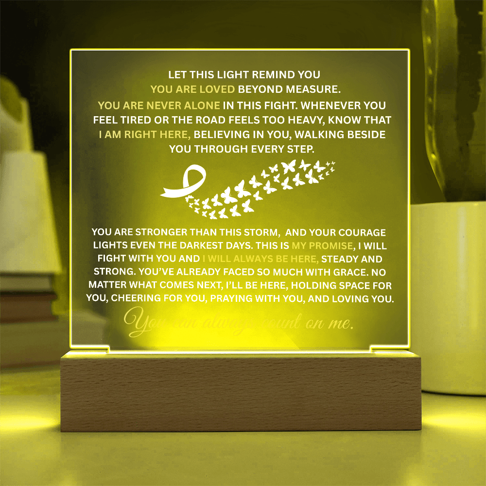 Let This Light Remind You, You Are Loved Beyond Measure Acrylic Nightlight Moticational Message.