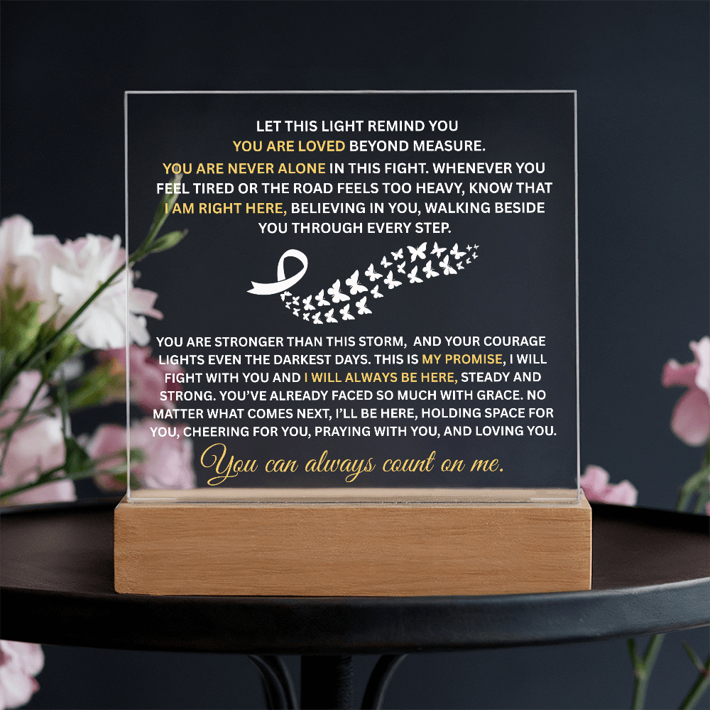 Let This Light Remind You, You Are Loved Beyond Measure Acrylic Nightlight Moticational Message.