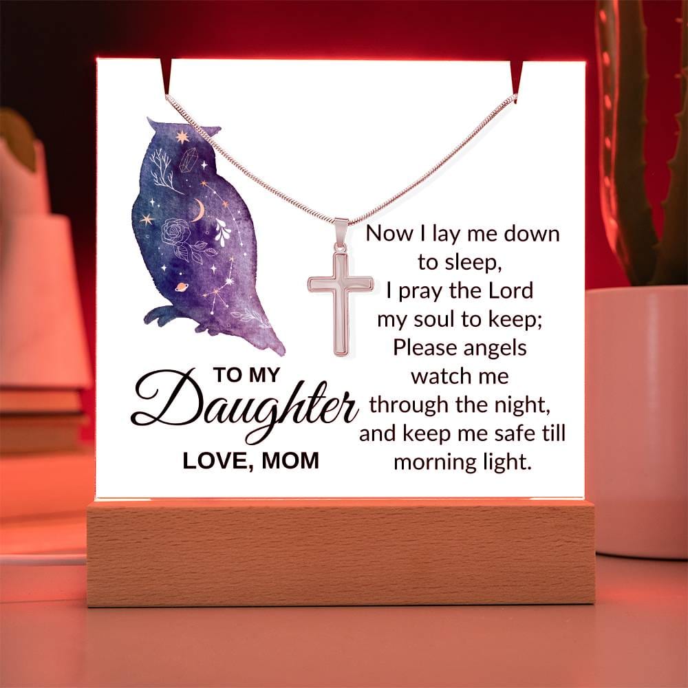 Daughter, Sleep Tight, Love Mom, Gorgeous Acrylic Night light
