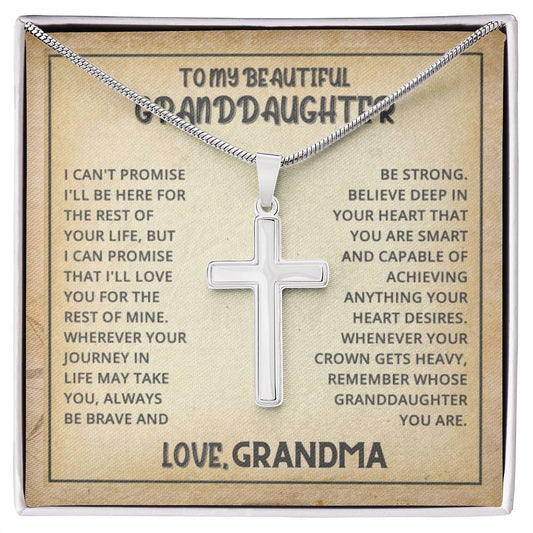 Beautiful Cross, Necklace and Message Card Gift for Grandchild.