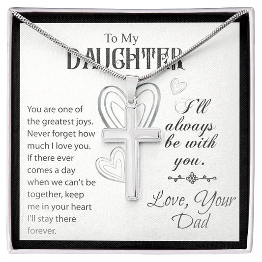 Daughter, Love Your Dad, Hearts and Faith Necklace