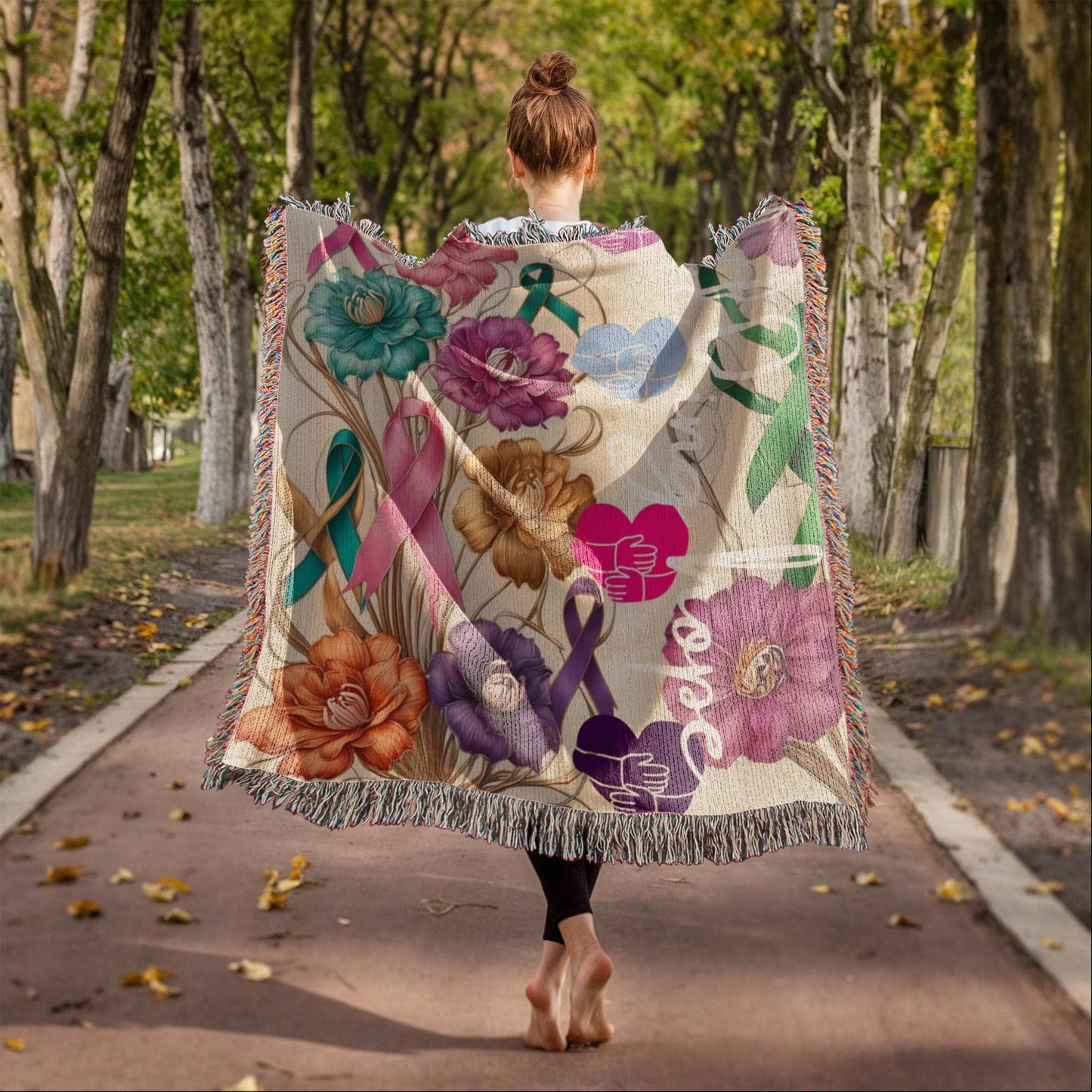 Holding Hope Comfort Blanket – Heirloom Woven Throw for Chemotherapy, Get Well Gift, Friendship & Support for Loved Ones